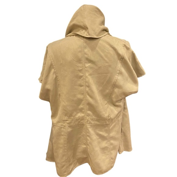 Chico’s Elongated Suede Taylor Vest Faux Size S/M Beige Willow Wind Fall Light - Picture 2 of 16